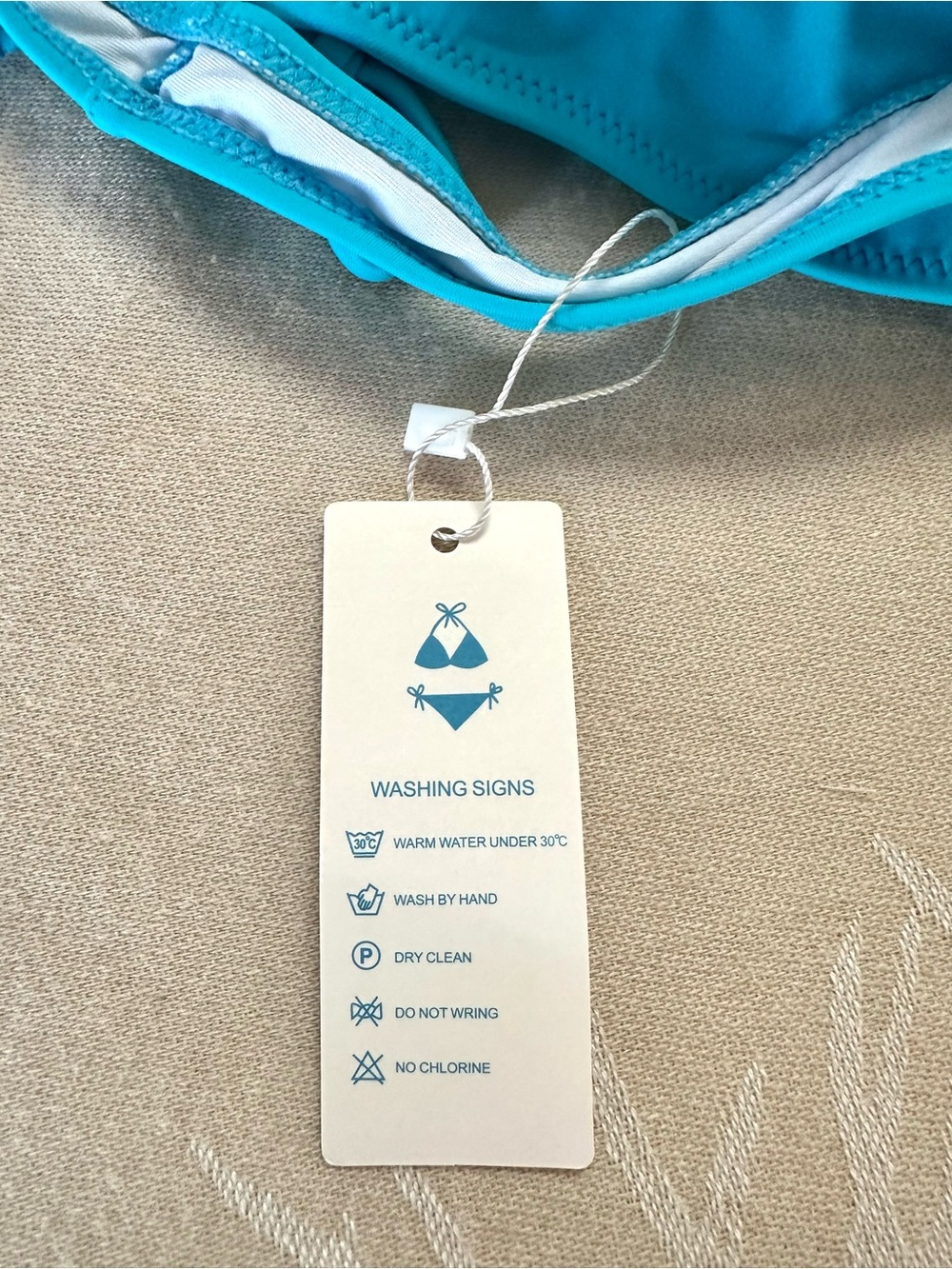 Beachsissi Aqua Blue High Waist Bikini Set NWT XL - Picture 6 of 7